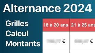 Le salaire en alternance  grille 2024 calcul et montants [upl. by Leeland]