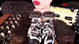 ASMR MUKBANG｜OREO CHOCOLATE PARTY ICE CREAM MOCHI MACARON PAVE CHOCOLATE CHEESE CAKE 오레오 초콜릿 먹방 [upl. by Retniw609]