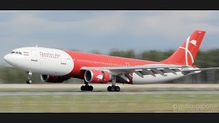 RARE Qeshm Air Airbus A300600 EPFQM  Smooth landing at St Petersburg airport [upl. by Dirtsa173]