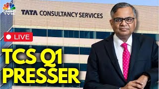 LIVE  TCS Q1Beats Street Estimates  Management Briefs The Press  Q1FY25 Results  N18L CNBC TV18 [upl. by Nive]