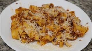 Making Pappardelle Bolognese at Home [upl. by Eenel]