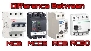 Difference Between MCB MCCB RCB and RCBO [upl. by Ramat]