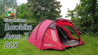 Gear Review Eurohike Avon 3 DLX Nightfall three man tent [upl. by Bebe]