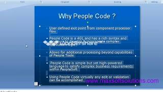 Peoplesoft Technical Online Training  Peoplecode components Introduction [upl. by Medardas700]