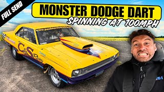 WHEEL SPIN AT 100MPH  MONSTER DRAG DODGE DART [upl. by Neveda]