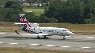 United Kingdom  Government Dassault Falcon 900LX GZAHS from kjevik lufthavn to northolt airport [upl. by Asiruam593]