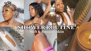 MY SHOWER ROUTINE FOR SOFT amp GLOWY SKIN🧼✨BODY CARE SKINCARE HYGIENE  MORE [upl. by Azitram]