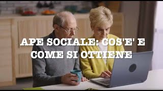 APE SOCIALE cosè e come si ottiene [upl. by Merrie]