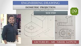 Engineering Drawing  Isometric Drawing Problem 09  Easy Drawing Techniques  Learn with nikhil [upl. by Luttrell670]