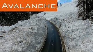 Switzerland  Avalanche  Lawine  PistenBully 600  DJI  Radlader Volvo  Schneefräse  Samnaun [upl. by Conti]