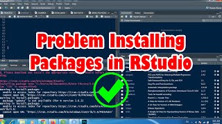 Problem Installing Packages in RStudio [upl. by Newg508]