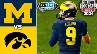 Michigan vs Iowa Big 10 Championship Simulation  NCAA Football 24 [upl. by Tigdirb]