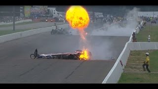 Pro Mod driver Mike Bowmans parachutes failed during qualifying at St Louis [upl. by Onabru]