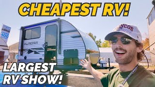 The CHEAPEST RV at America’s LARGEST RV show 2025 Forest River Aurora 13BHX [upl. by Mensch]