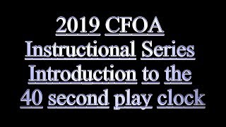 2019 Instructional Series 40 second clock outdated see description for current version [upl. by Phio]