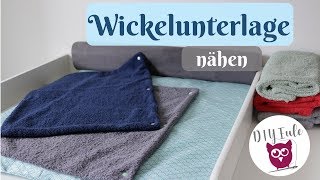 Wickelunterlage  Wickelauflage für den Wickeltisch nähen mit DIY Eule  Nähanleitung für Anfänger [upl. by Ellehcsar190]