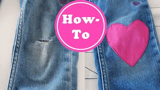 Jeans am Knie flicken  Flicken selbst machen  HowTo Tutorial [upl. by Anikat510]