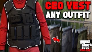 How To Get The CEO Vest On Any Outfit Glitch In GTA 5 Online 168 [upl. by Eenehs762]