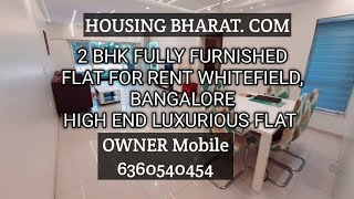 2 BHK Fully Furnished Premium Flat for Rent in Whitefield Bangalore [upl. by Sussman606]