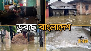 চারদিকে বন্যার্ত অসহায় মানুষের হাহাকার  Flood in Bangladesh  Flood News  Ekhon TV [upl. by Fotzsyzrk]