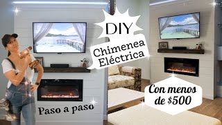 DIY Como hacer una Chimenea fácil con menos de 500 dólares  Chimenea eléctrica  Paso a paso [upl. by Engedi910]