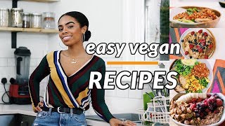 4 EPIC EASY VEGAN RECIPES  Vegan Breakfast amp Lunch Recipes [upl. by Einahets]