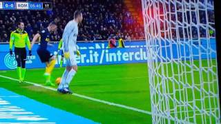 Perisic passaggio di testa ad Handanovic in Inter  Roma [upl. by Donata]