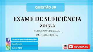 Exame de Suficiência 20172  Questão 30 [upl. by Anitnahs]