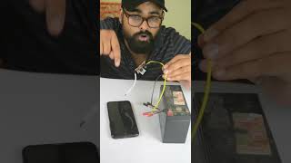 mobile charger from car battery youtube youtubeshorts [upl. by Zzaj]