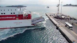 Corfu Ferry Docking [upl. by Kippie]