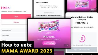 How to vote Mama Award 2023 [upl. by Bortz]