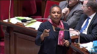 Quand Taubira réprimande une collaboratrice en plein hémicycle  0506 [upl. by Coppins]