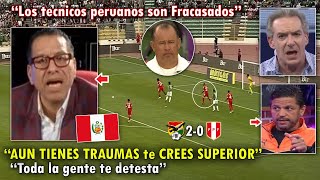 quotA QUIEN LE HAS GANADOquot PERIODISTAS PERUANOS DESTRUYEN A REYNOSO tras PERDER  BOLIVIA VS PERU 20 [upl. by Ahsilrae]