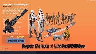 Super Deluxe to Limited Edition Upgrade Fortnite STW [upl. by Pricilla749]