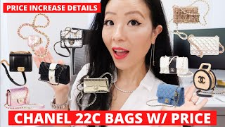 Chanel 22C Cruise 2022 Bags Collection And Price Increase  Chanel 22c bags with price details [upl. by Ibmab528]