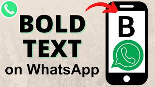 How to Bold Text in WhatsApp [upl. by Niowtna]