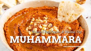 Muhammara Roasted Red Pepper amp Walnut Dip [upl. by Ahsiret]