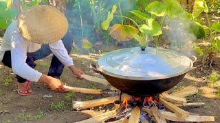 Harvesting Bagongon Horn Shell from a pond and preparing a tasty meal [upl. by Arron]