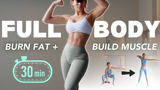 30 MIN FULL BODY WORKOUT  Build Muscle amp Burn Fat from HOME 💪🏽 [upl. by Nimrak]