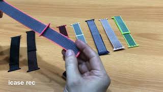 Nylon strap sport loop for iwatch series 4321 [upl. by Elsilrac]