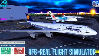 RFS–Real Flight Simulator–Los Angeles–To–Frankfurt–Full Flight–B747–8I–Lufthansa–FullHD–Real Route [upl. by Naitsyrk]