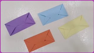 Origami Briefumschlag basteln mit papier  kuvert falten [upl. by Malachi]