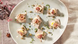 Recette  Oeuf de caille au vitello tonnato  Colruyt [upl. by Devan245]