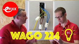 Wago 224 connector block demonstration  great for light fitting installation [upl. by Eugenio]