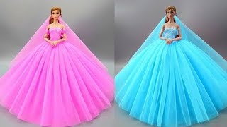 Disney Princess Doll Makeover  Dly Miniature Ideas for Barbie  Wig Dress  Faceup And More  Dly [upl. by Trudy]