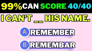 Spellings Quiz  English Grammar  Can You Score 4040  Part 2 [upl. by Reeves]