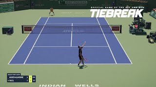 TIEBREAK  Taylor Fritz Vs Felix Auger Aliassime I Indian Wells Open I Expert Difficulty PS5 [upl. by Ennairrek]