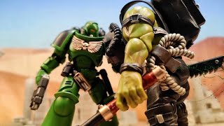 Warhammer 40K Salamanders VS Orks，Stop Motion Animation made by CaptainPioneer [upl. by Lleznov]