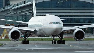 ✈ INCREDIBLE PW4000 SPOOL United Boeing 777 N769UA Take Off From Dublin International Airport [upl. by Nessie381]