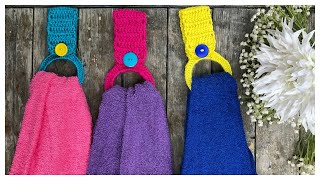 TOALLERO A CROCHET PARA Cocina o Baño  Con Pulseras Recicladas [upl. by Nojel859]